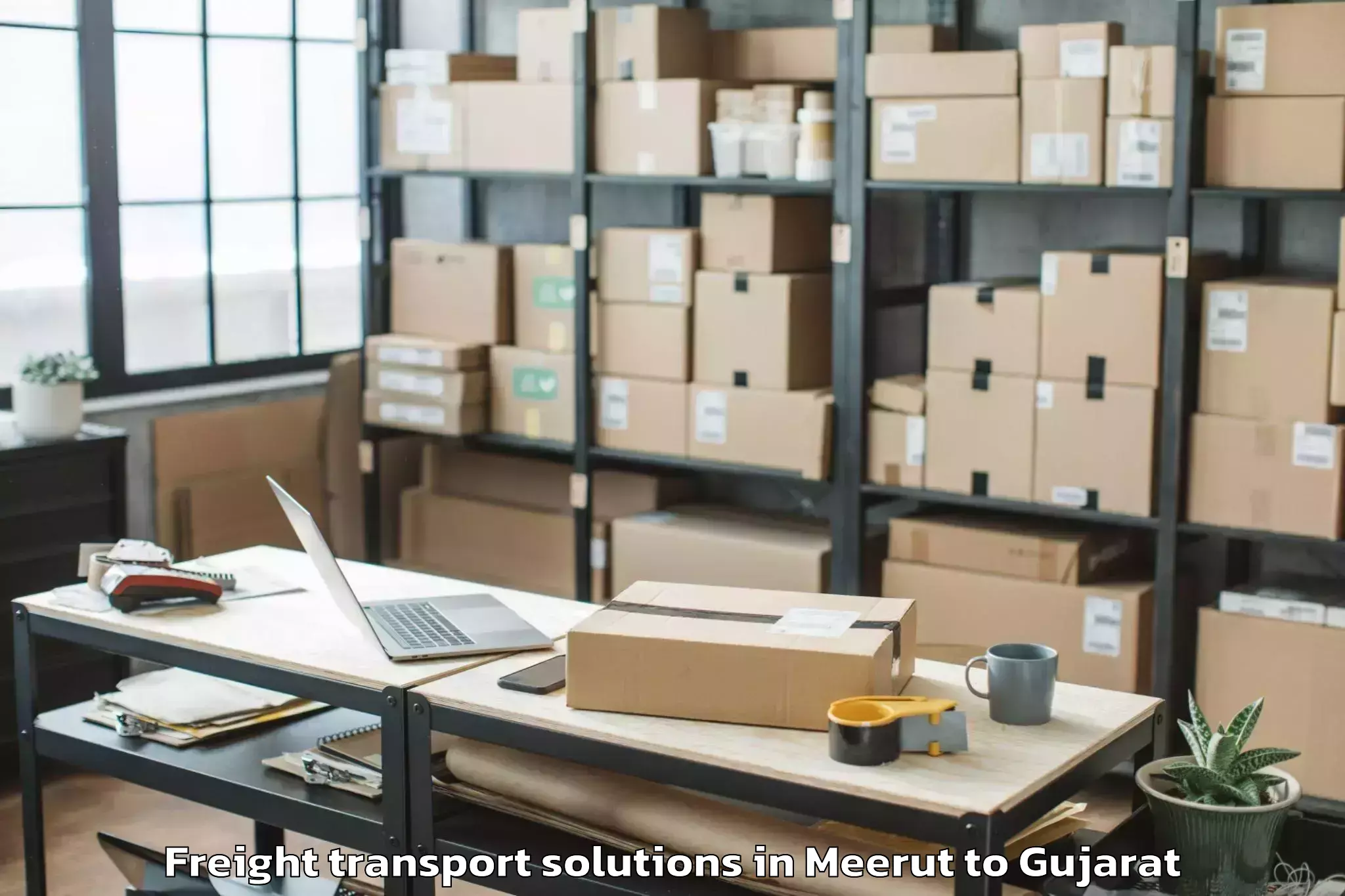 Quality Meerut to Keshod Airport Ixk Freight Transport Solutions